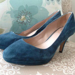 Vince Camuto Suede Blue Suede Heels